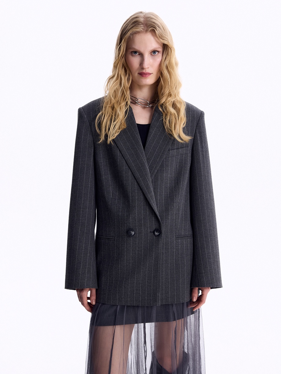 Жакет из костюмной ткани