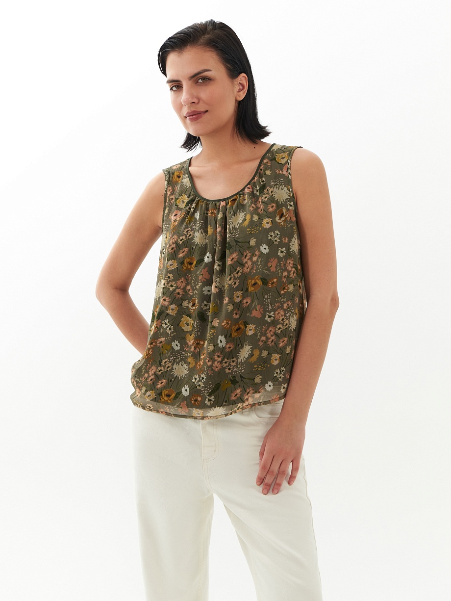 Блуза без рукавов