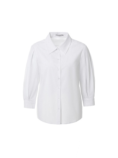 Хлопковая рубашка с рукавами-фонариками POMPA