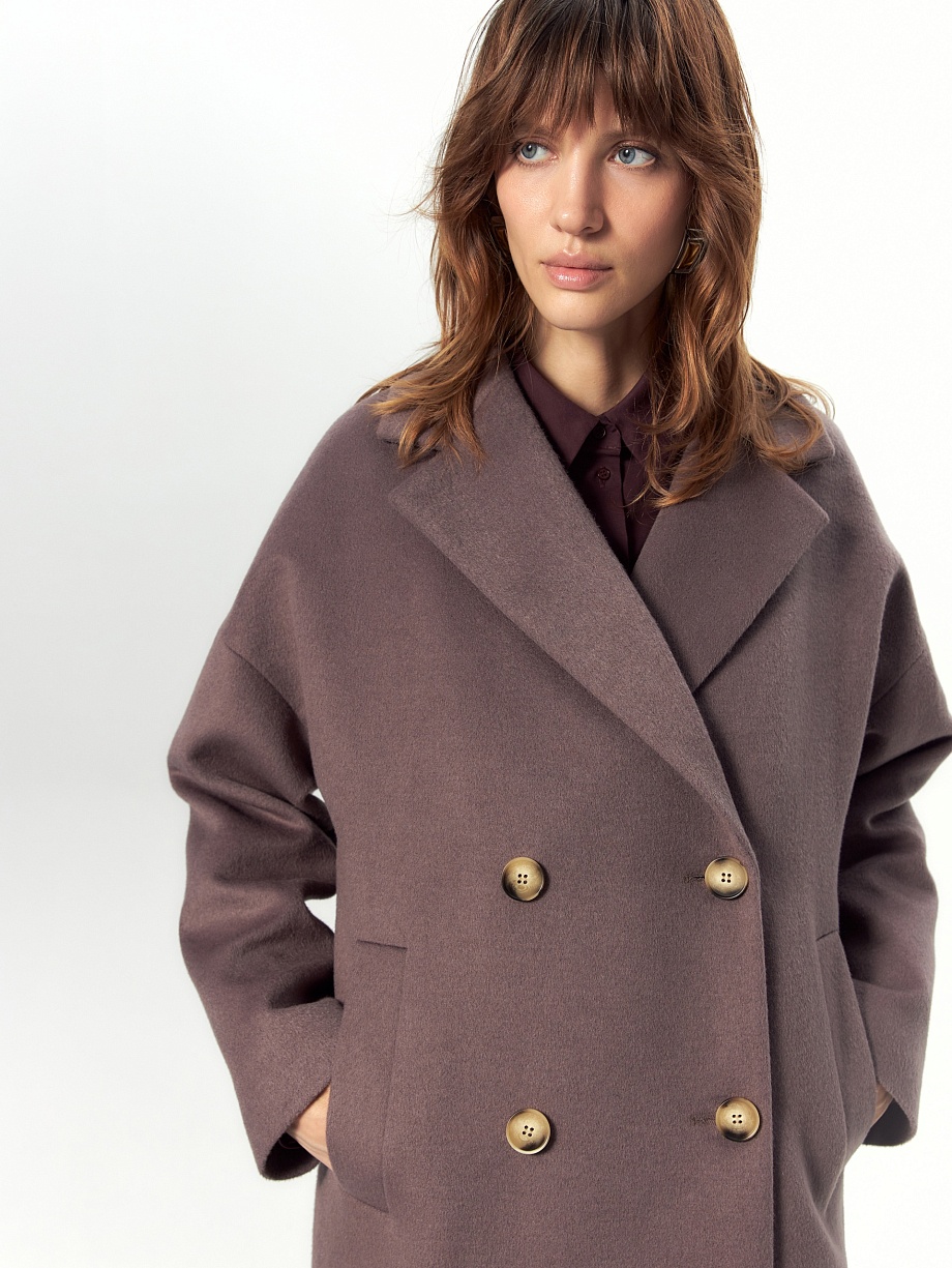 Шерстяное пальто с мембраной