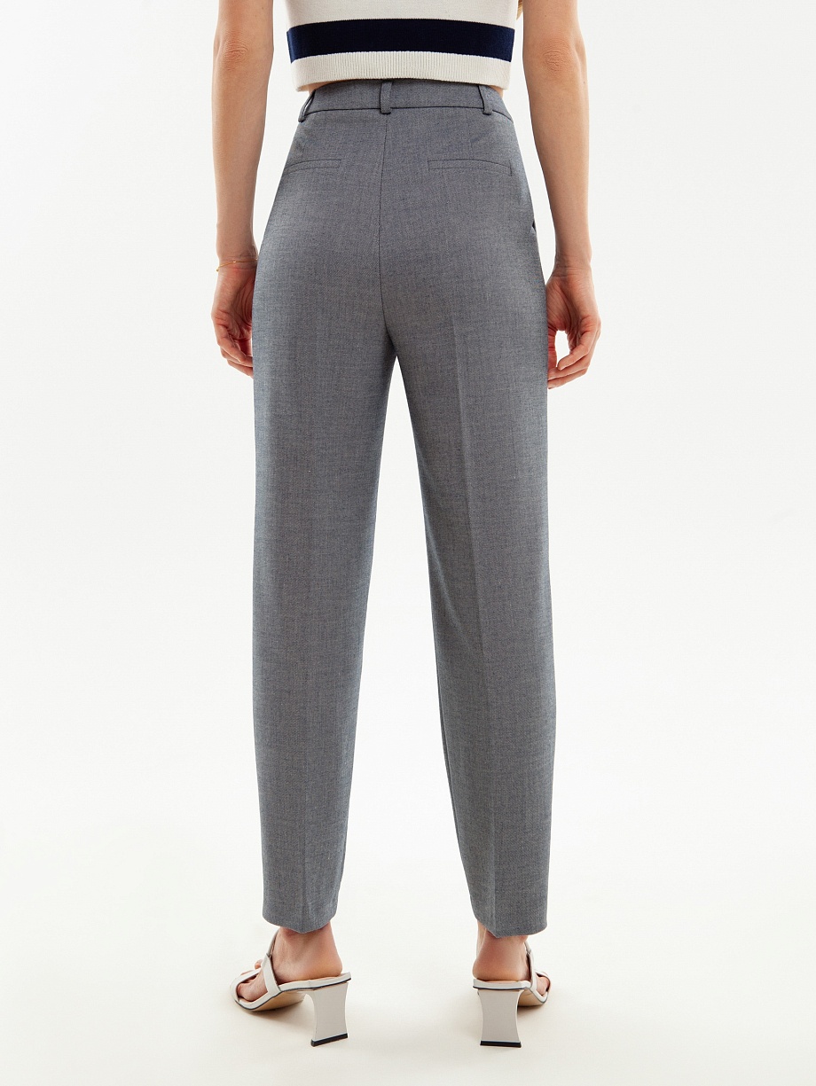 Укороченные брюки из костюмной ткани