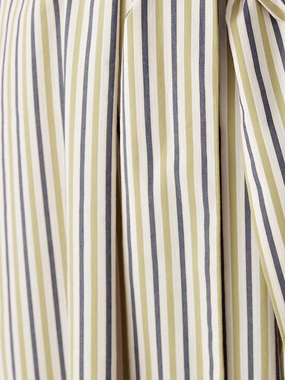 Платье-рубашка в разноцветную полоску