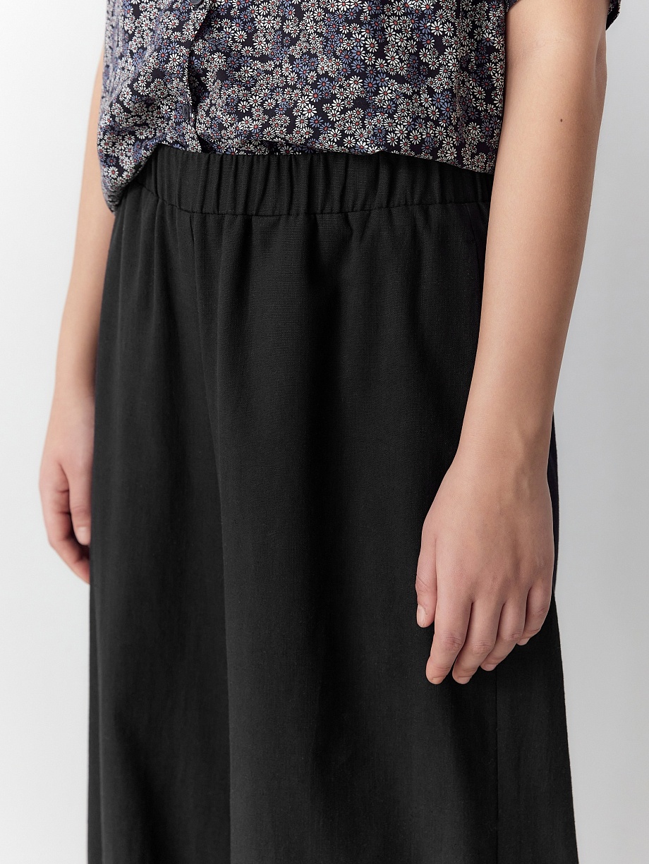 Летние брюки из хлопка и льна