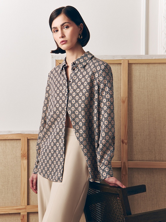 Блуза из 100% тенселя POMPA арт.3149401ee0190