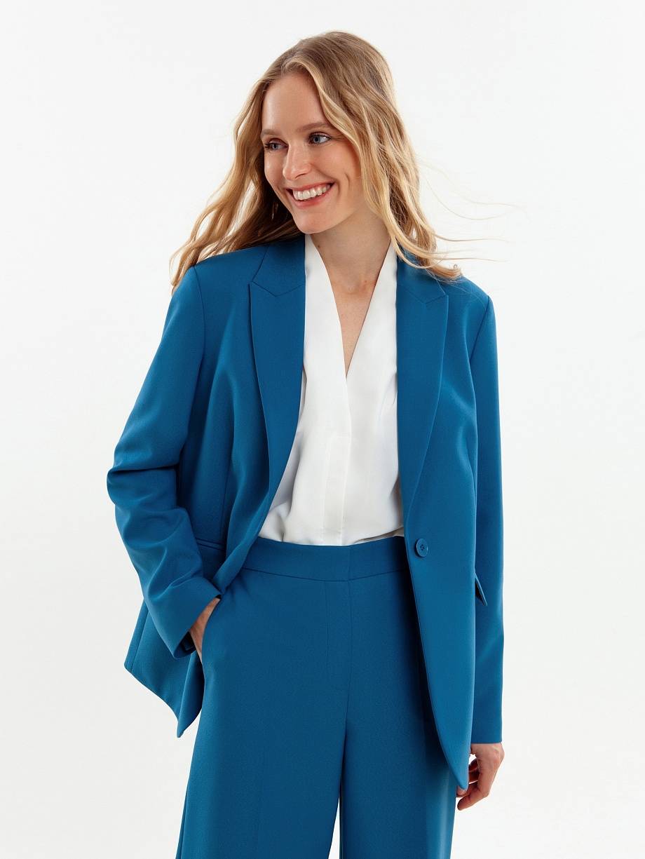 Широкие брюки со стрелками из костюмной ткани