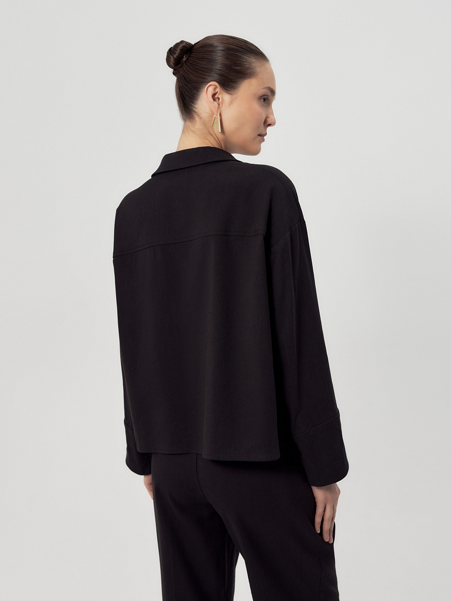 Укороченный жакет из натуральной ткани