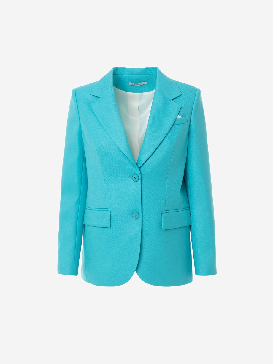 Прямой удлиненный жакет из костюмной ткани 