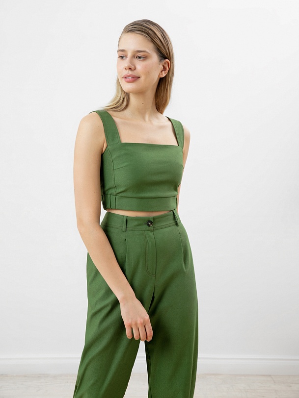 Кроп-топ джинсовый