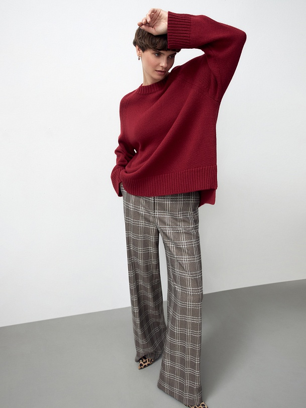 Свободный джемпер из вязаного трикотажа