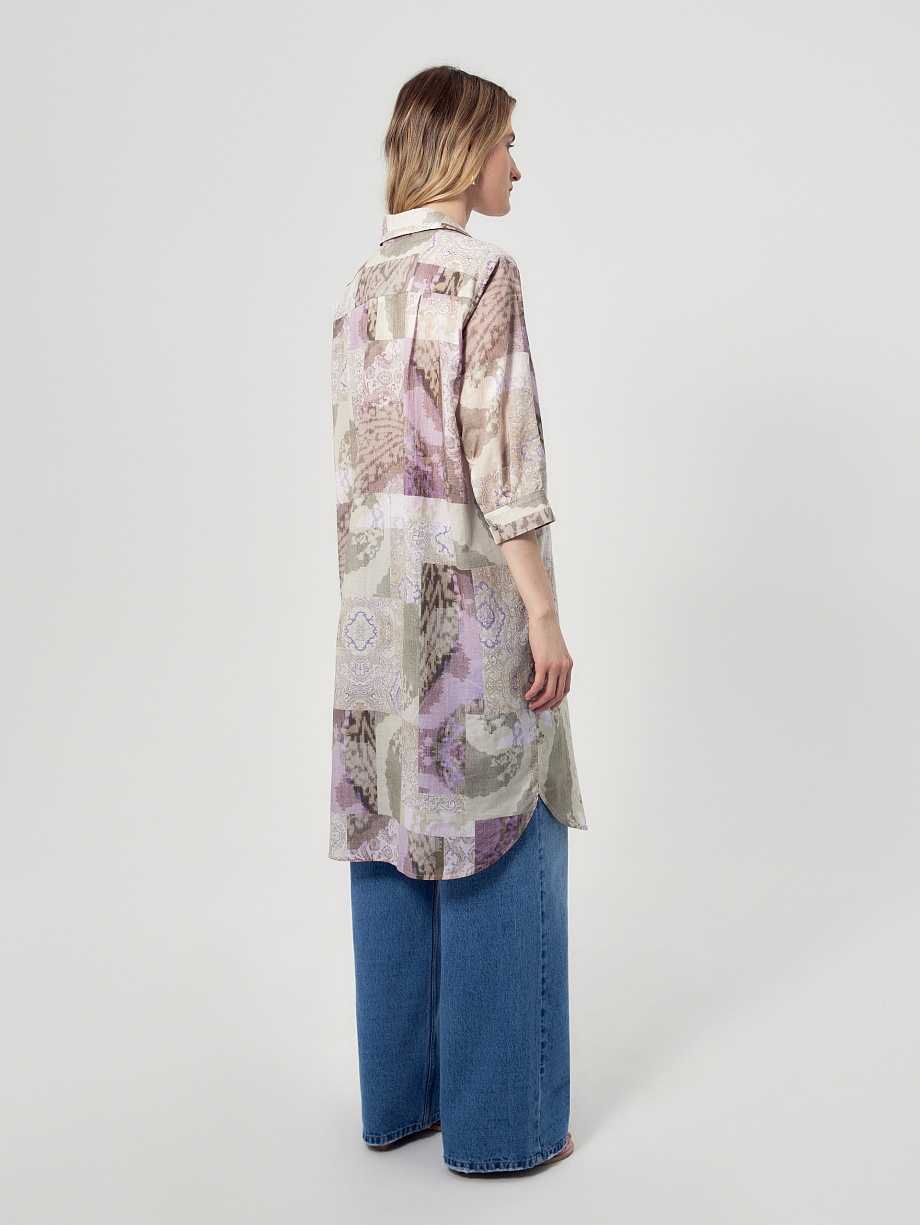 Платье блузочного силуэта из 100% хлопка