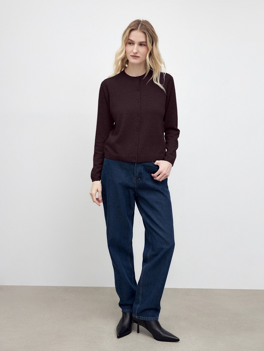 Кардиган из шерсти мериноса и кашемира