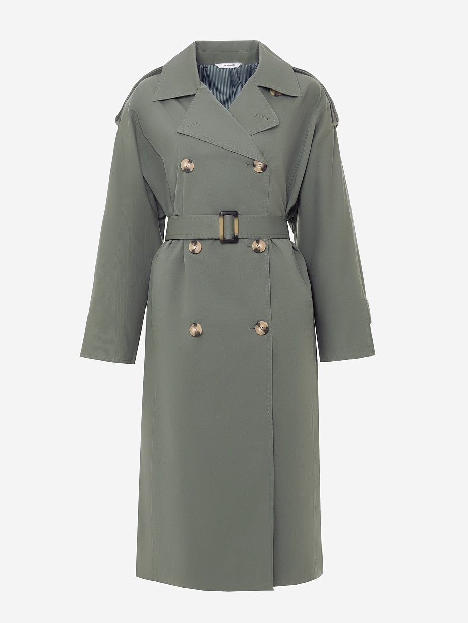 Классический двубортный тренч