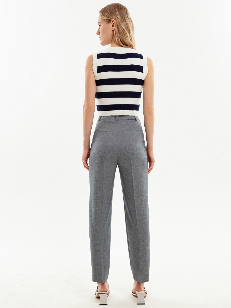 Укороченные брюки из костюмной ткани