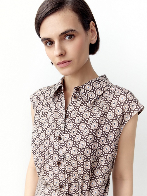 Платье из 100% тенселя с имитацией запаха