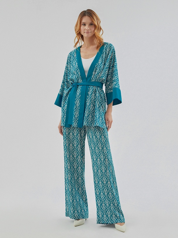 Кимоно с принтом икат