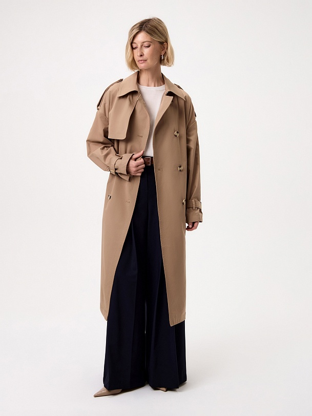 Классический женский бежевый тренч