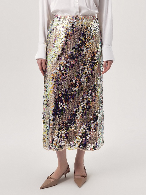 Юбка миди с пайетками
