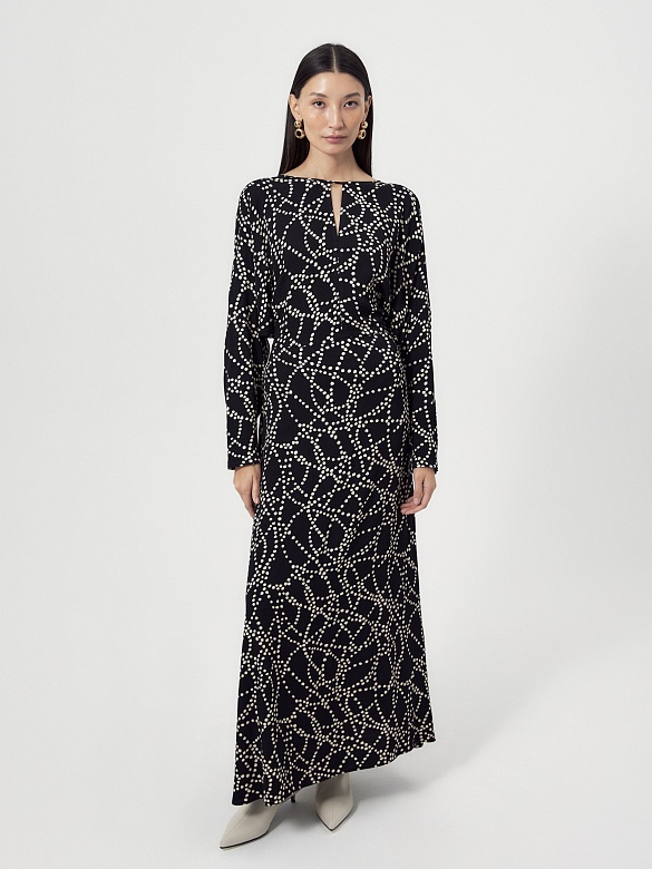 Платье макси из вискозы POMPA арт.2139621mc0398