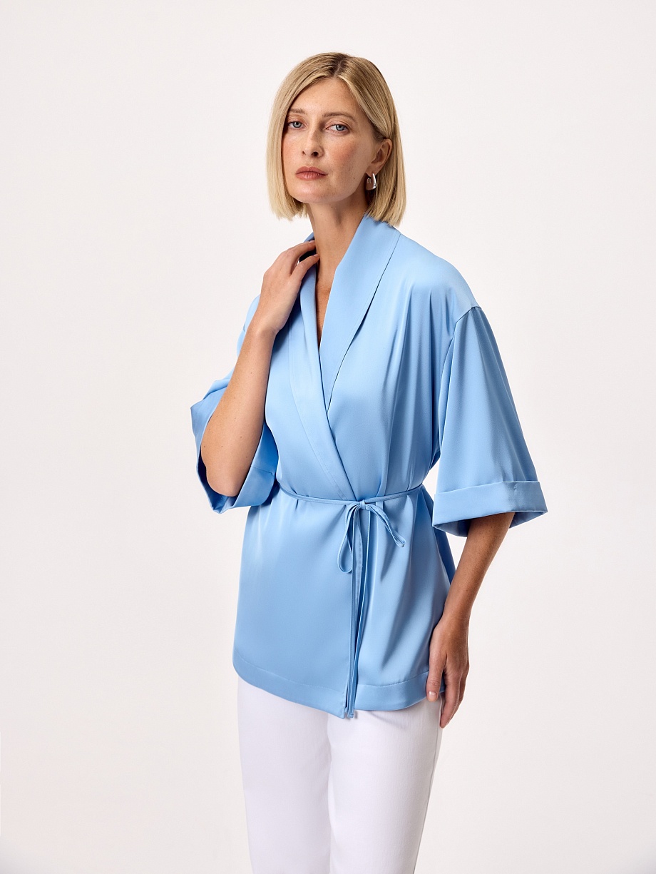 Жакет-кимоно из атласа