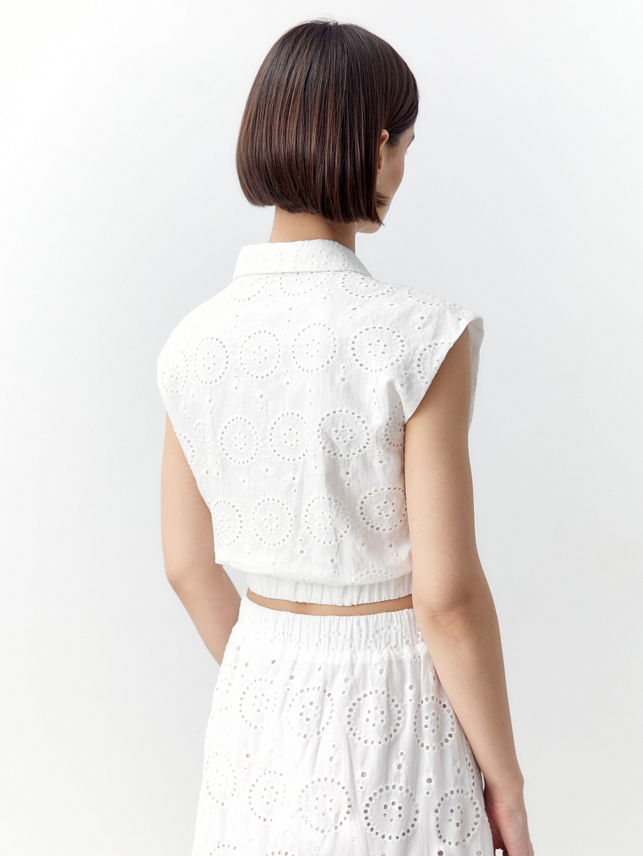 Укороченная блуза из 100% хлопка