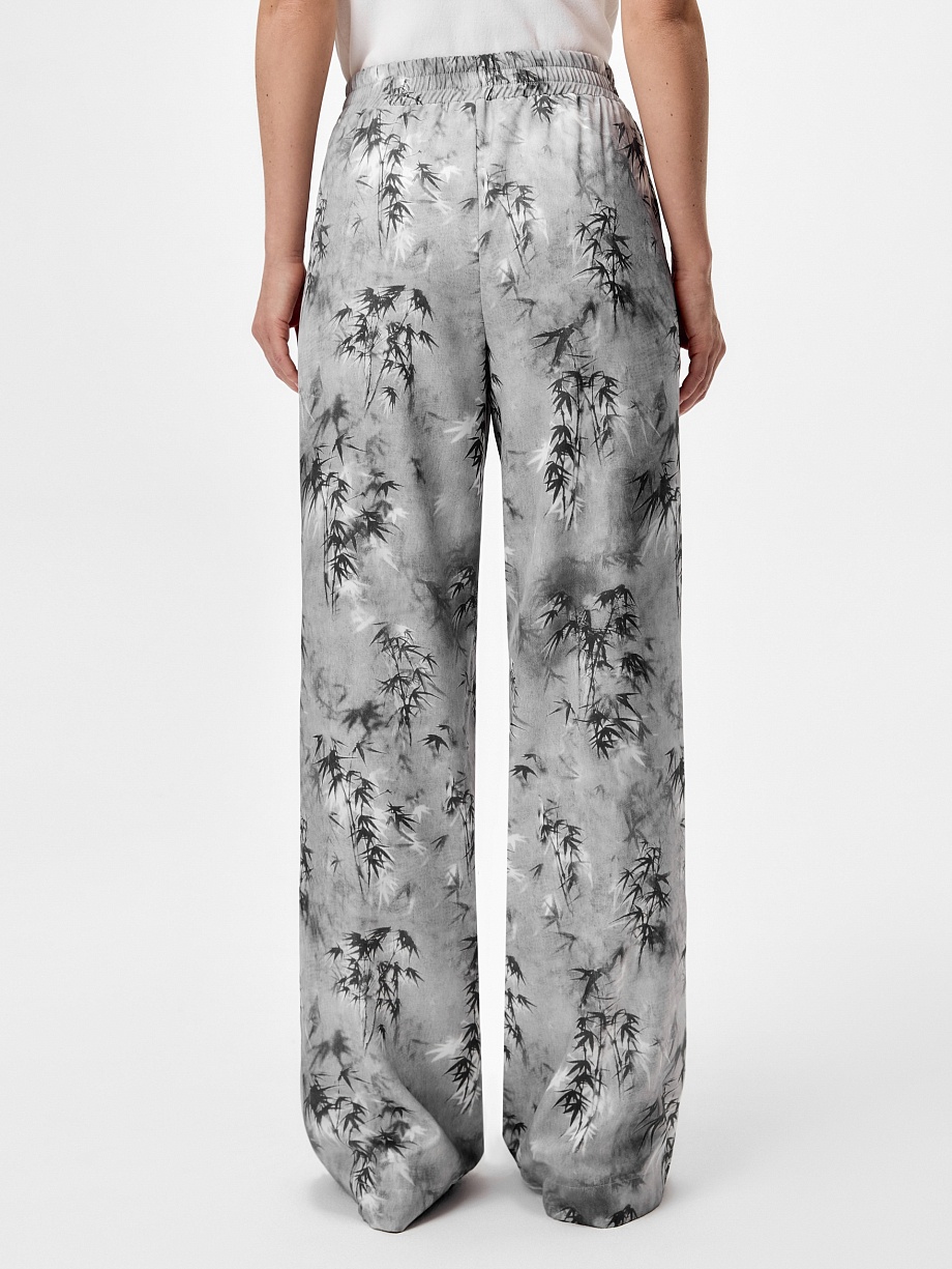 Брюки из вискозной атласной ткани