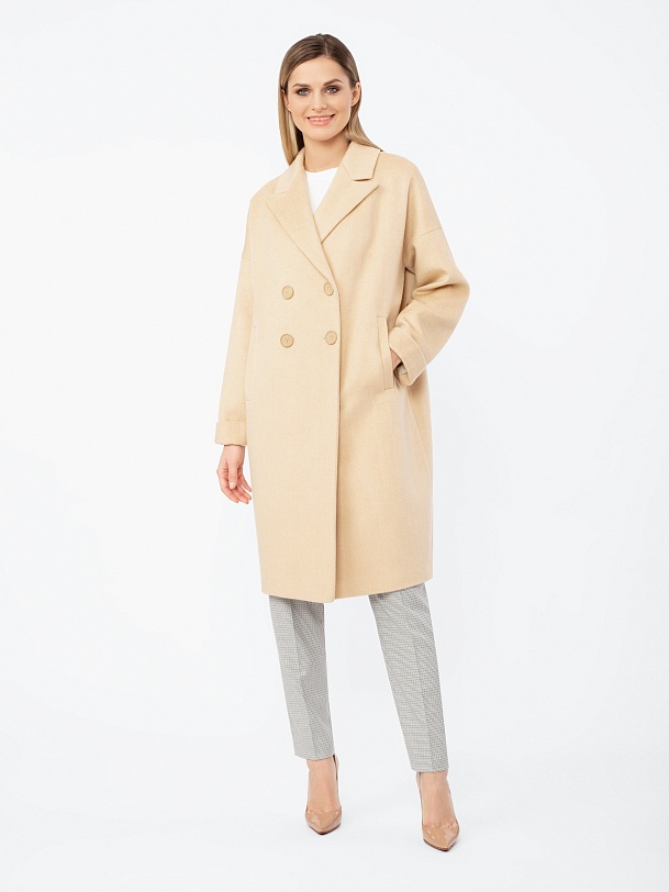 Пальто-кокон женское демисезонное