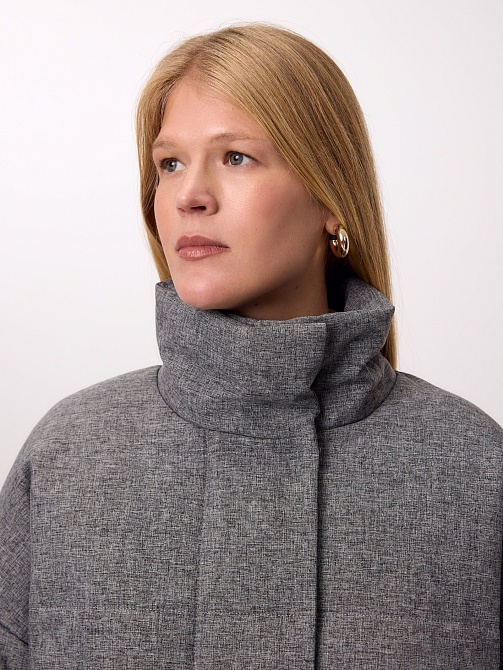 Пальто зимнее стеганое с мембраной