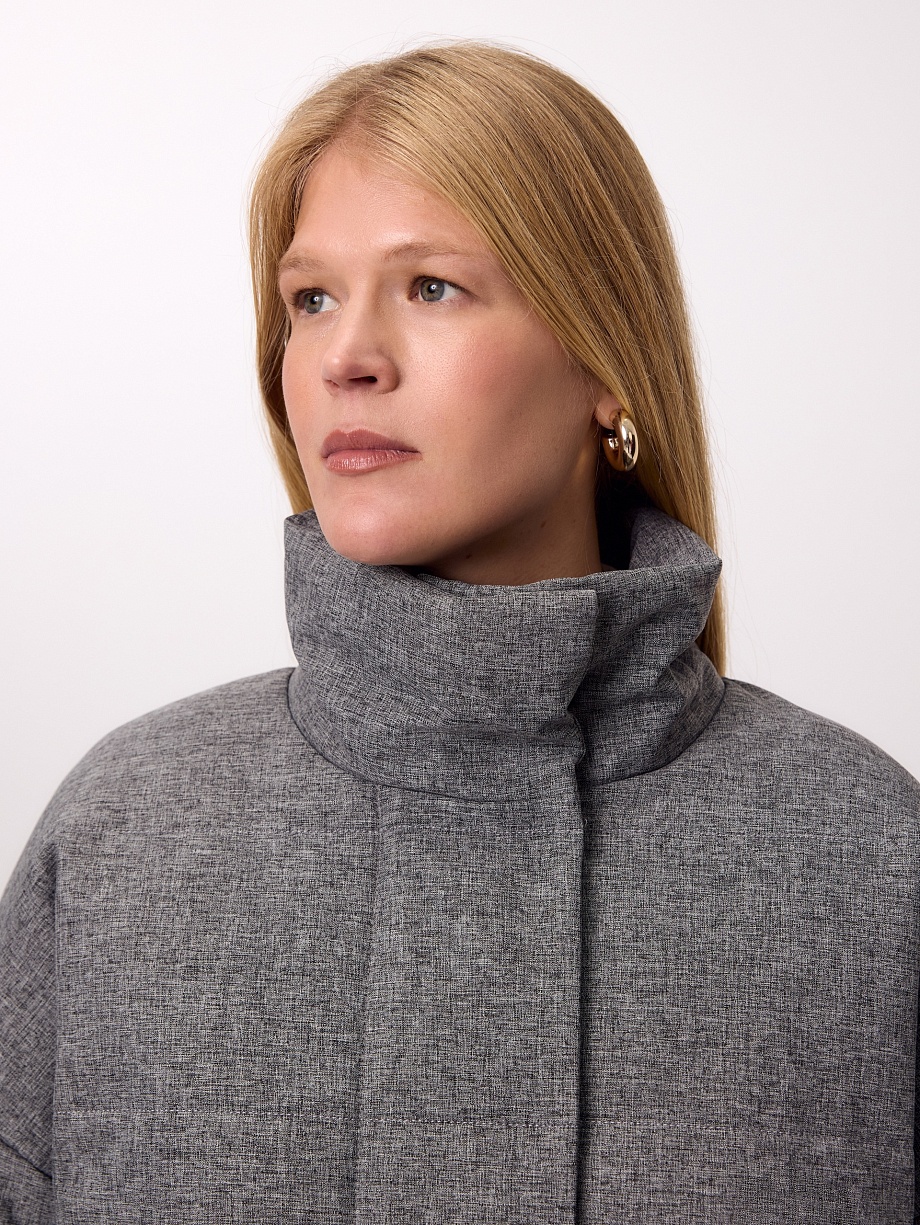 Пальто зимнее стеганое с мембраной