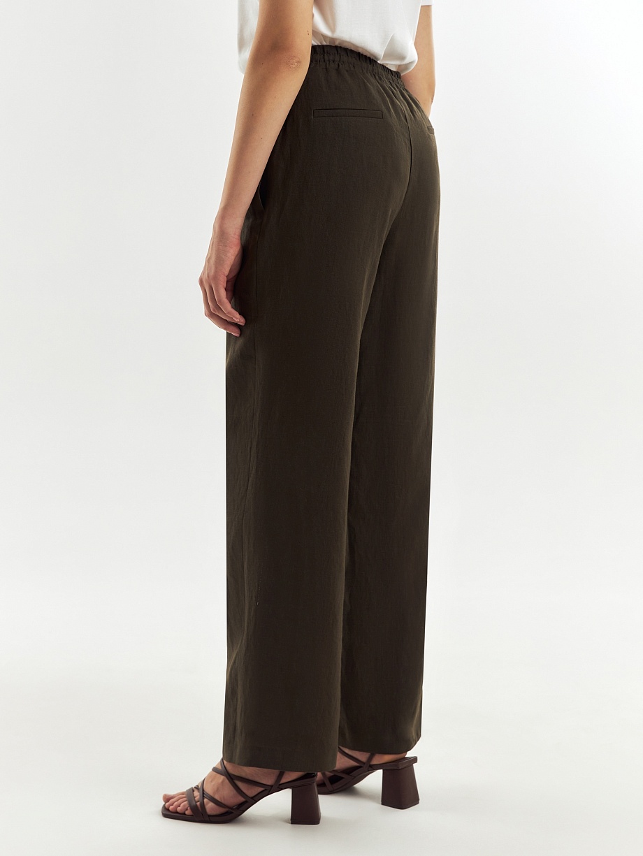 Брюки на завязках из 100% льна