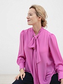 Розовая свободная блузка из шифона POMPA арт.3146653up0715