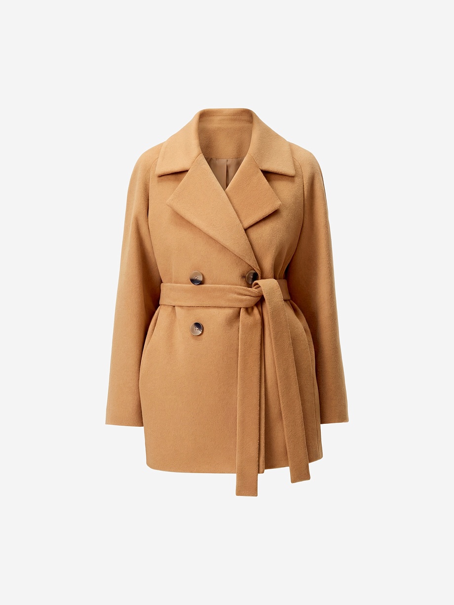 Классическое полупальто из премиальной шерсти с мембраной