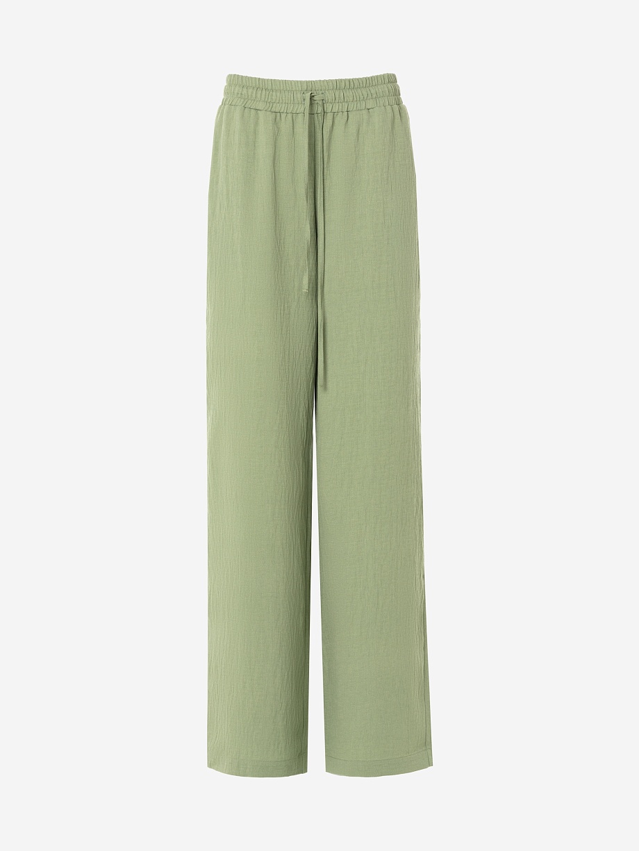 Брюки из вискозы на эластичном поясе