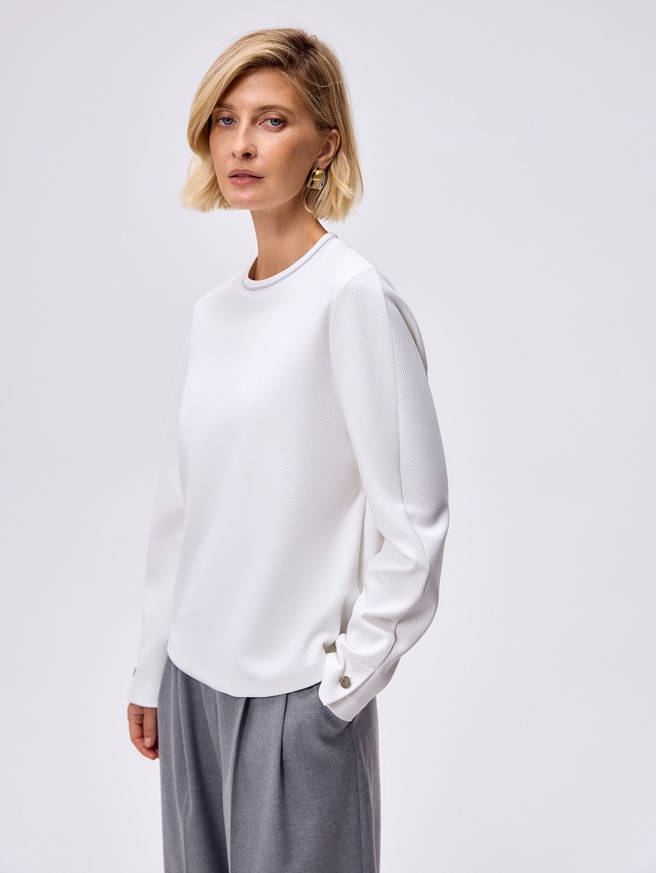 Джемпер из фактурного трикотажа