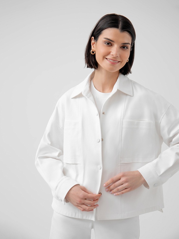 Куртка-жакет из джинсовой ткани