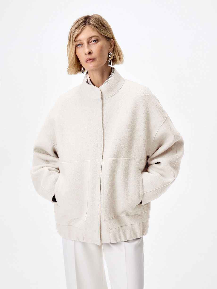 Бомбер из вареной шерсти с мембраной