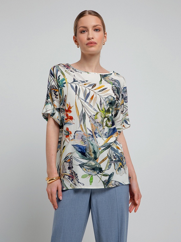 Свободная блуза из 100% вискозы