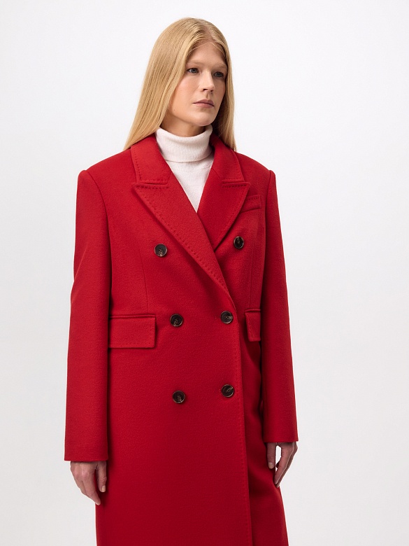 Пальто из премиальной шерсти с мембраной и съёмной подстёжкой POMPA арт.1016173p91114