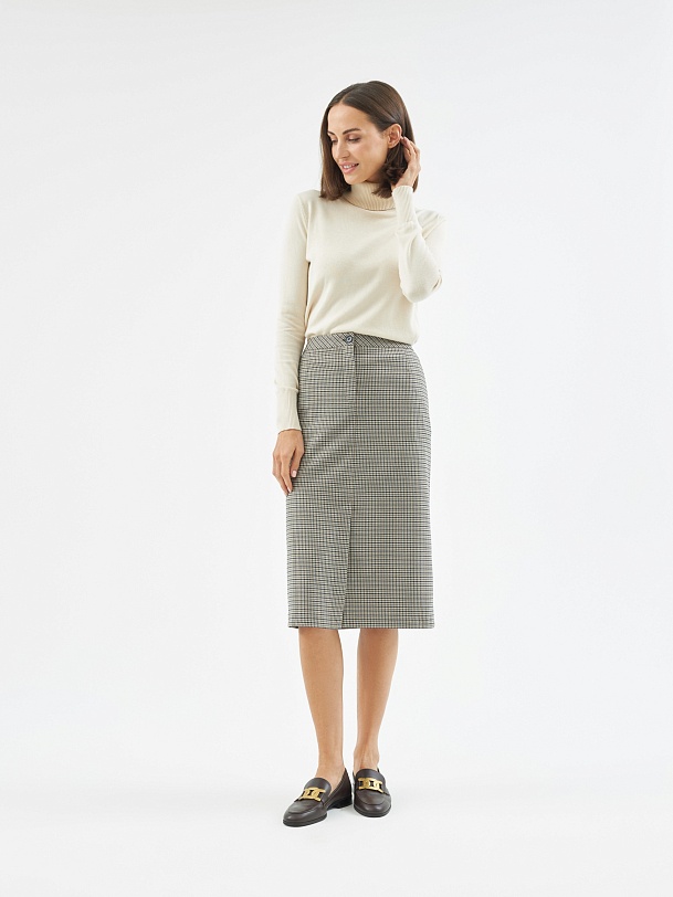 Юбка-карандаш удлиненного силуэта