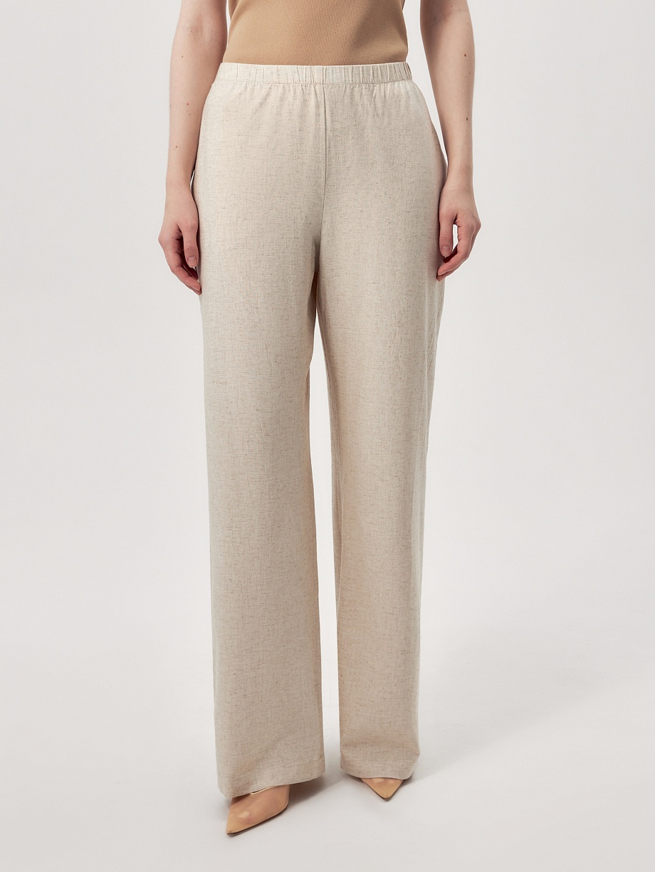 Летние брюки из вискозы и льна