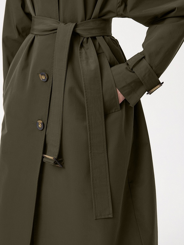 Тренч женский цвета хаки