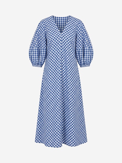 Платье из хлопка с объемными рукавами  POMPA