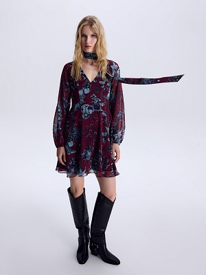 Платье из шифона в бохо стиле