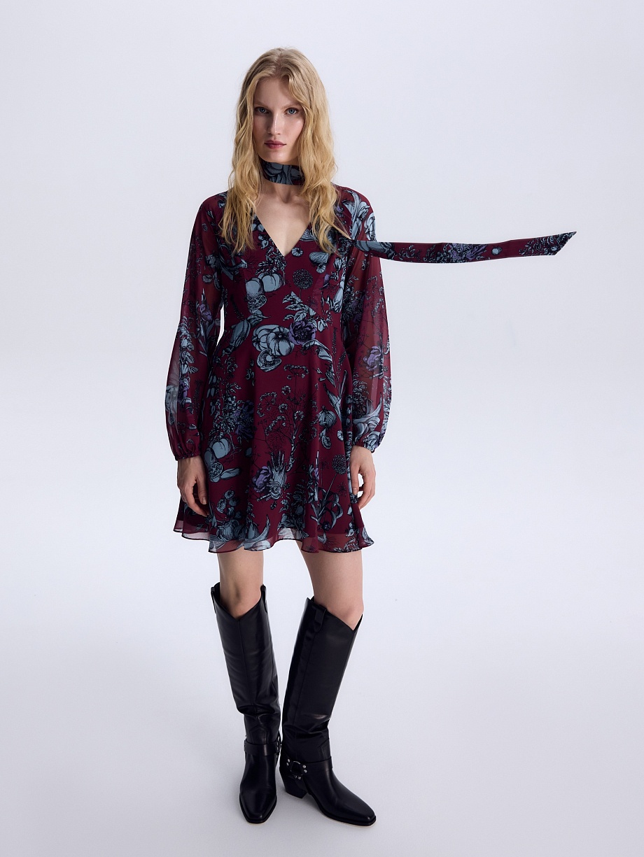 Платье из шифона в бохо стиле