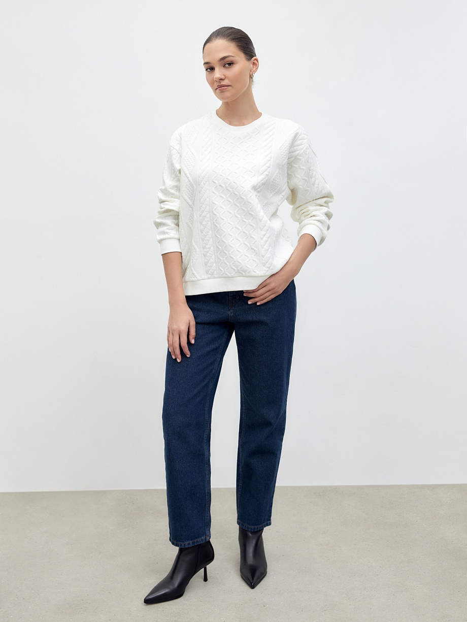 Трикотажный джемпер с косами