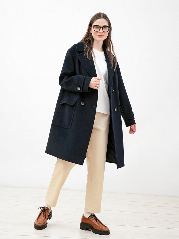 Шерстяное пальто с мембраной