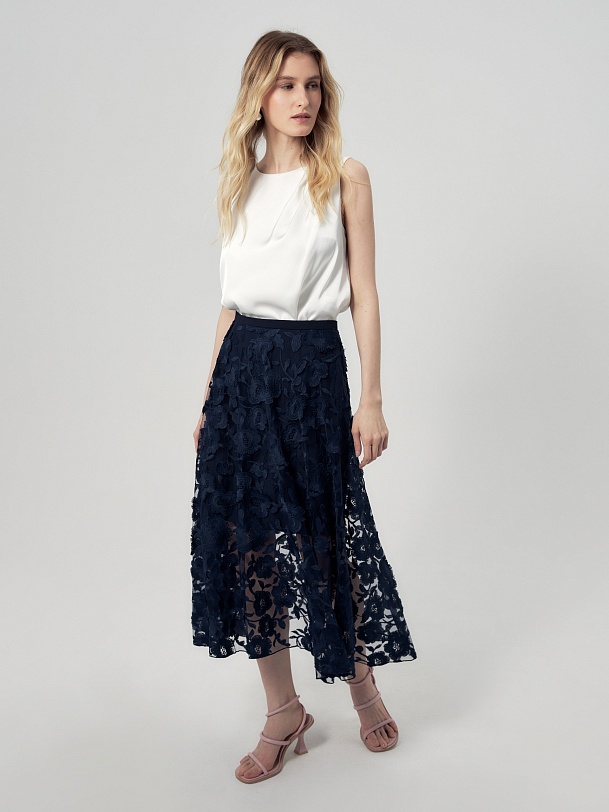 Юбка полусолнце из гипюра