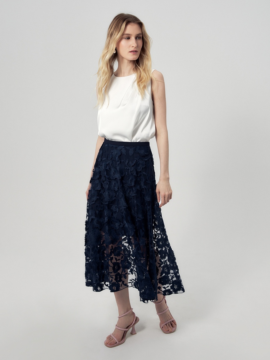 Юбка полусолнце из гипюра