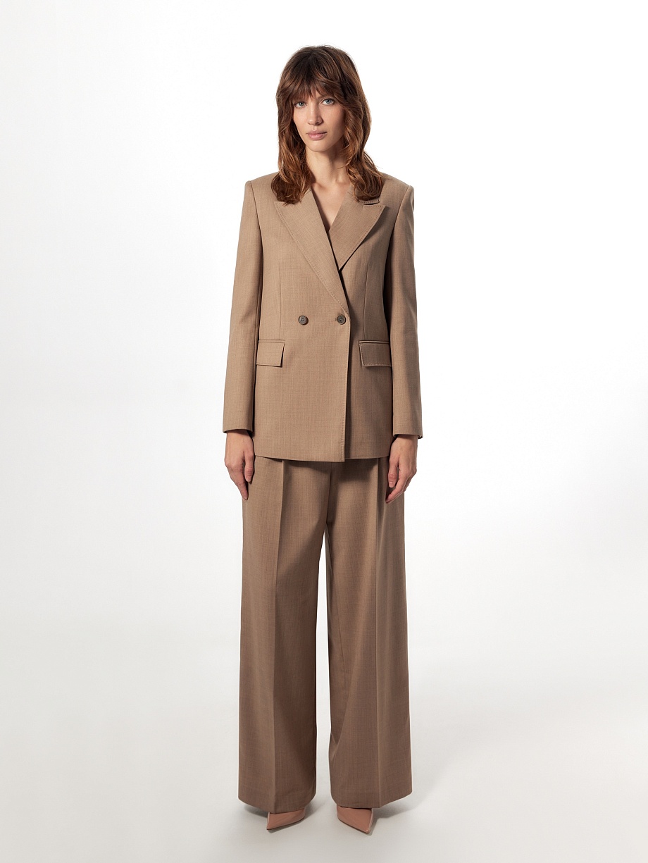 Прямой жакет из премиальной костюмной ткани