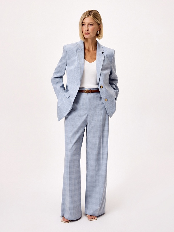 Широкие брюки из костюмной ткани