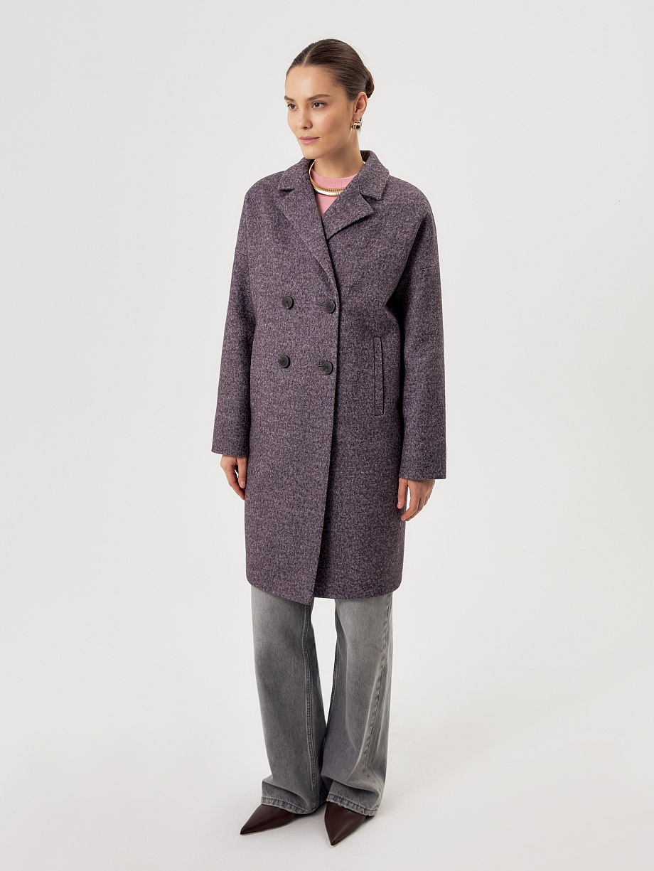 Шерстяное демисезонное пальто с мембраной